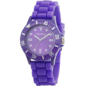 Montre stylé avec bracelet en silicone souple et très confortable - Violet