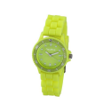 Montre stylé avec bracelet en silicone souple et très confortable - Jaune fluorescent