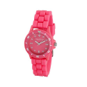 Montre stylé avec bracelet en silicone souple et très confortable - Rose fluorescent