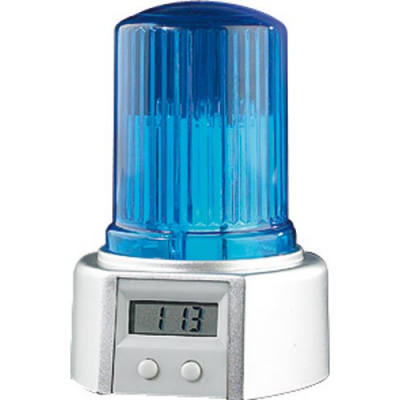 Réveil style gyrophare de police - Bleu