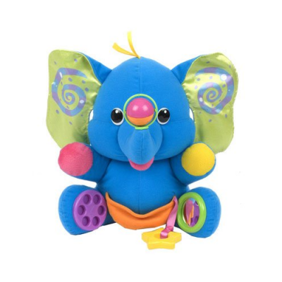 Peluche éléphanteau interactive avec hochet et klaxon - Playskool