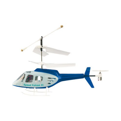 Mini Hélicoptère télécommandé - cockpit très résistant - Double rotor 155 mm - Bleu et Blanc