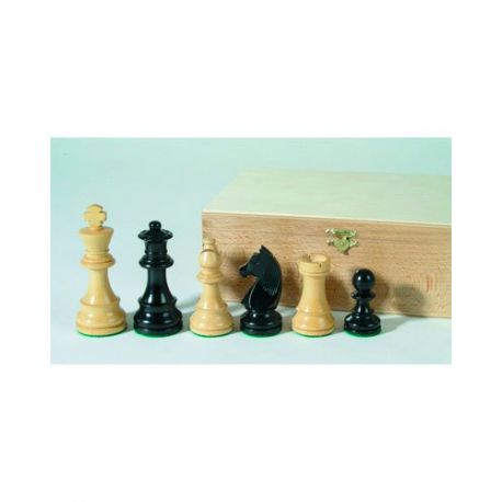 32 Pièces d'échecs feutrées en bois de buis 89 mm
