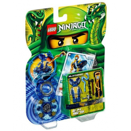 Toupie Slithraa Ninjago - Toupie avec anneau de vitesse Ninjago - Jeu de construction 20 pièces - Lego 9573