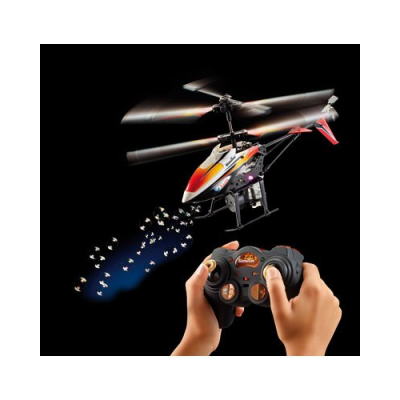 Hélicoptère télécommandé avec Gyrostabilisateur électronique + Bulles et Batterie 240 mAh - Double rotor 19,8 cm