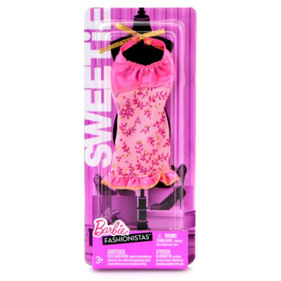 Robe rose à motif floraux pour Poupée Barbie - Accessoires Fashionistas - Mattel
