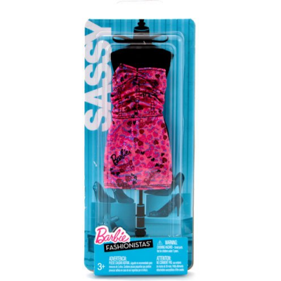 Robe rose velours pour Poupée Barbie - Accessoires Fashionistas - Mattel