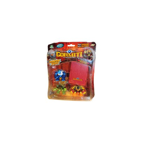 3 Figurines Gormiti + cartes de jeu + POP-UP Card