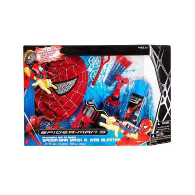 Panoplie Spiderman - Masque + lance projectile + lance toile + figurine