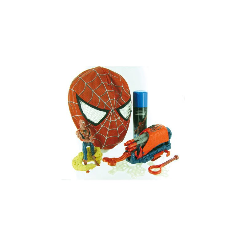 Panoplie Spiderman - Masque + lance projectile + lance toile +