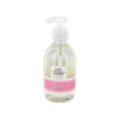 Savon liquide dans flacon avec pompe parfumé Rose - 300 Ml