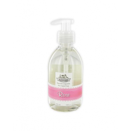 Savon liquide dans flacon avec pompe parfumé Rose - 300 Ml