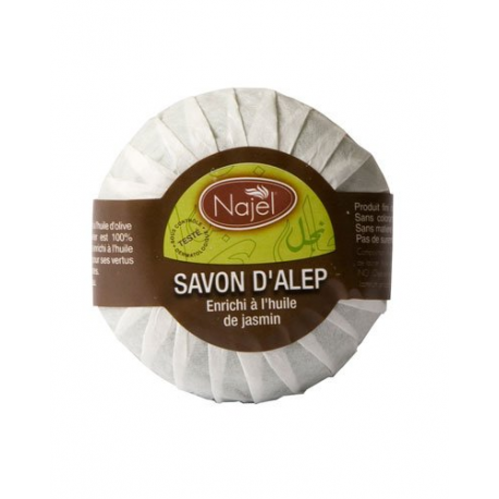 Savon artisanal 100 % naturel d'Alep Aux Huiles, Laurier et Jasmin - 100 g