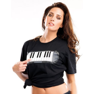T-Shirt fun piano musicale - Taille XXL