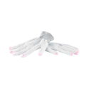 Paire de gants blancs luminescent avec LED aux bouts des doigts - Taille XL