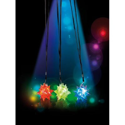 3 Pendentifs en étoiles clignotants à LED couleur changeante pour faire la fête