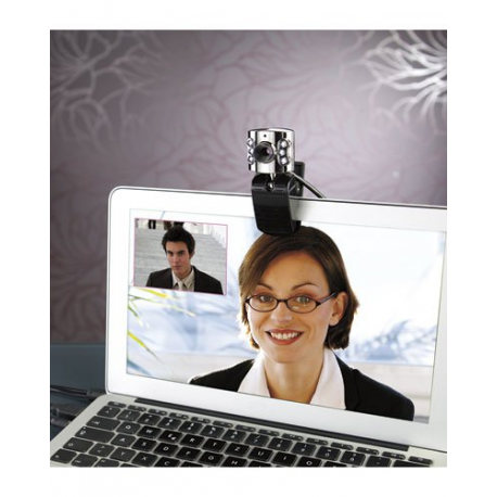 Webcam USB - Rés 640 x 480 avec 6 LED situés sur le webcam