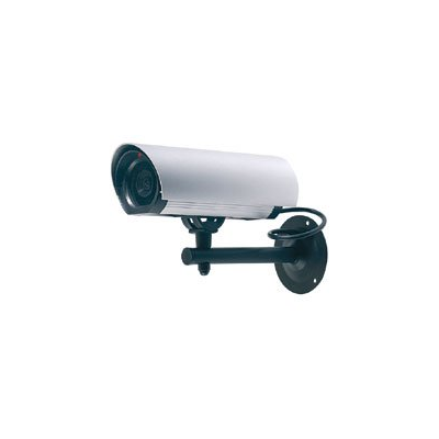 Caméra de surveillance factice à LED rouge clignotante en aluminium