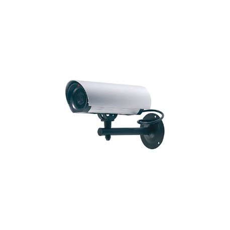 Caméra de surveillance factice à LED rouge clignotante en aluminium