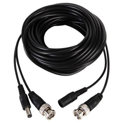 Câble pour caméra - Alimentation 2.1 mm + coaxial BNC - 10 m