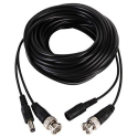 Câble pour caméra - Alimentation 2.1 mm + coaxial BNC - 10 m