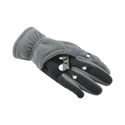 Gants polaires avec 3 LED - Taille L - Noir