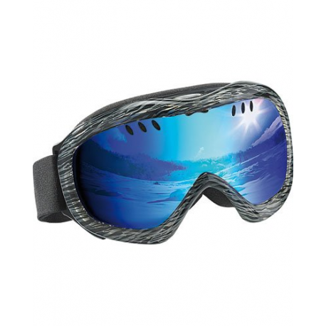 Masque de ski avec protection anti-UV + étui de transport rigide antichoc