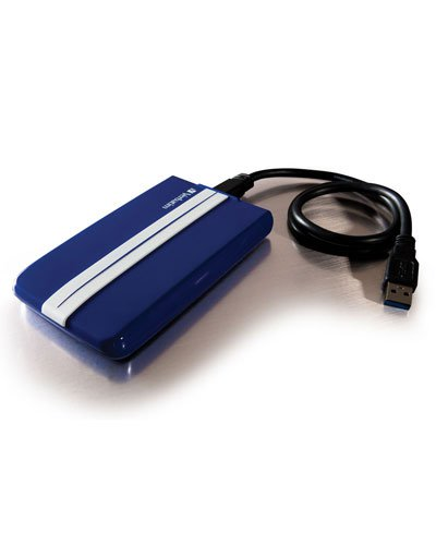 Disque dur externe 500 Go - 2,5 USB 3.0 - Verbatim - Bandes GT Bleu et  Blanc