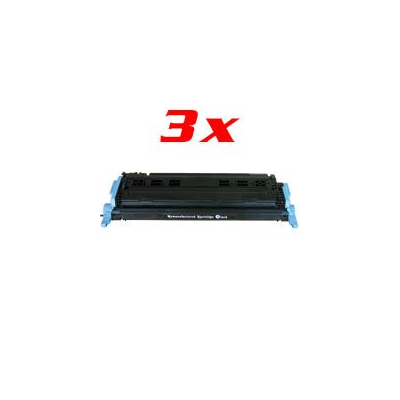 3 toners compatibles Q6000A/EP-707 BK - Noir