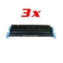 3 toners compatibles Q6000A/EP-707 BK - Noir