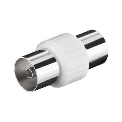 Adaptateur coaxial Femelle vers Femelle - Blanc