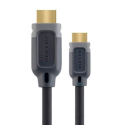 Câble proHD mini HDMI Mâle vers HDMI Mâle - Connecteurs plaqués or 24 carats - 2 m