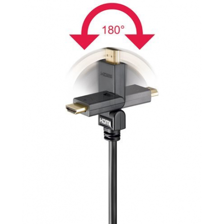 Câble HDMI Haute vitesse Ethernet Orientable à 180° - 5 m