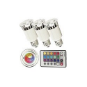 3 Ampoules LED E27 multicolore RVB + télécommande