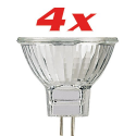 4 Ampoules halogène réflectrice GU4 30° 28 W