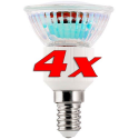 4 Ampoules 60 LED E14 3,3 W - blanc chaud