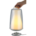 Lampe transparente tactile à LED avec station de chargement - Jaune