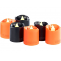 Bougies led spécial halloween, orange et noir, longue autonomie