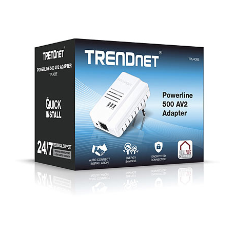 Adaptateur cpl haut débit 600 mbps trendnet tpl-408e cryptage