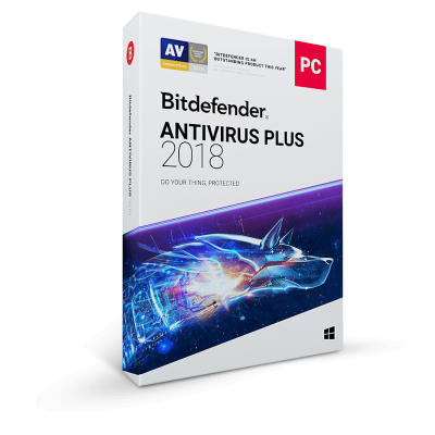 Antivirus bitdefender 2018 plus, licence 1 pc windows / 1 an