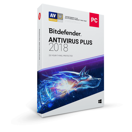 Antivirus bitdefender 2018 plus, licence 1 pc windows / 1 an