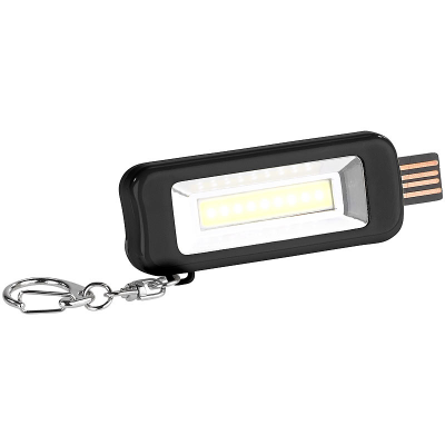 Lampe de poche ultra-plate led cob mousqueton porte-clés