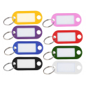 Portes-clés en plastique de couleur étiquettes personnalisables