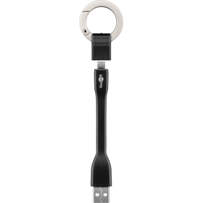 Porte-clé câble usb vers micro usb 8,5cm intégré goobay