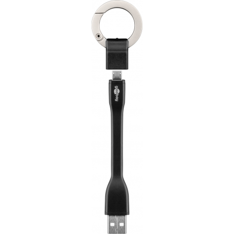 Porte-clé câble usb vers micro usb 8,5cm intégré goobay