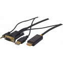 Câble adaptateur vga vers hdmi (image + son) pour écran full hd