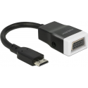 Adaptateur mini hdmi vers vga sortie audio jack delock 65588