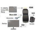 Adaptateur hdmi mâle vers vga femelle audio auvisio