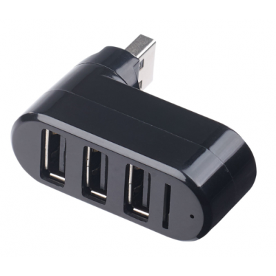 Hub usb 2.0 à 3 ports base pivotante pivotant et microsd