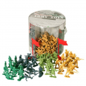 Assortiment de 200 petits soldats en plastique, 4 couleurs